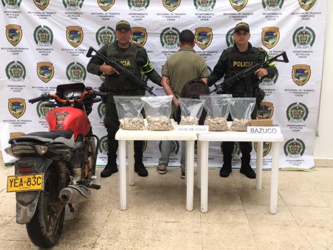 Cayó en el sur del Cesar con 14 kilos de estupefacientes