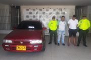 Capturados en Valledupar dos hombres por el hurto de un vehículo