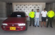 Capturados en Valledupar dos hombres por el hurto de un vehículo