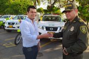 Con ocho modernas camionetas y seis potentes motocicletas refuerzan el servicio de policía en el Cesar