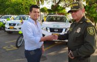Con ocho modernas camionetas y seis potentes motocicletas refuerzan el servicio de policía en el Cesar