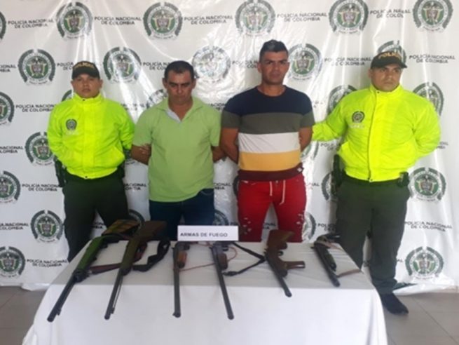 Con armas de fuego, capturados dos hombres en San Diego (Cesar)