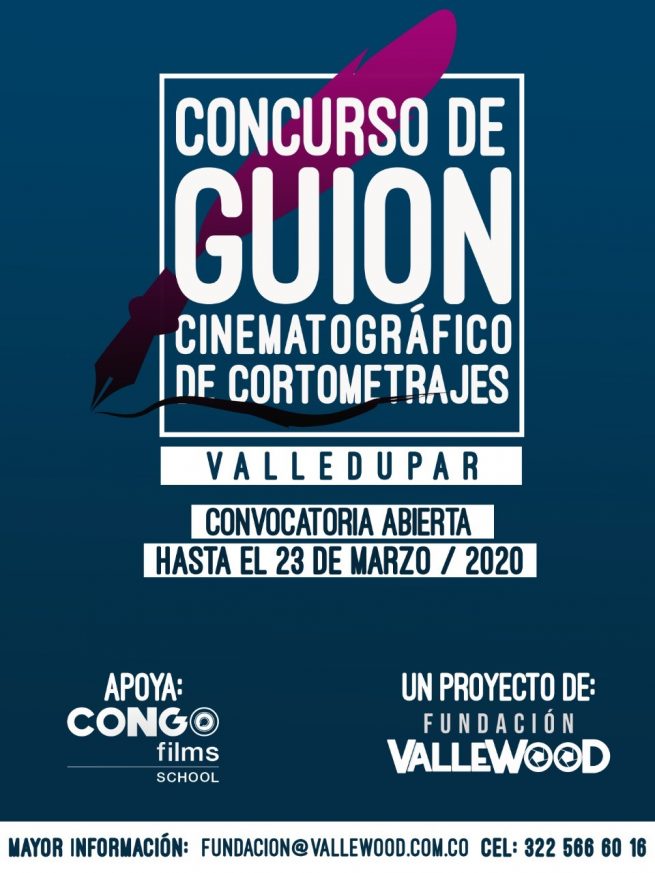 Primer concurso de guion Cinematográfico de Cortometraje en Valledupar