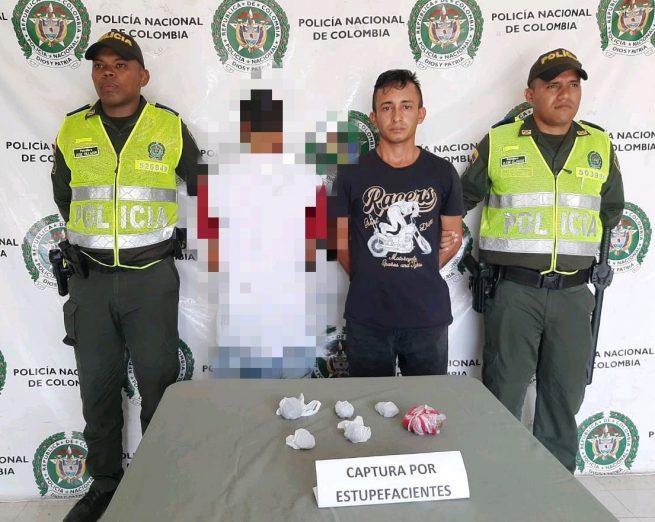Un adulto y un adolescente, cayeron con alucinógenos cerca de parque en Agustín Codazzi
