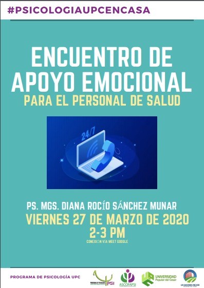 Sobre apoyo emocional a través de videoconferencia, la UPC dictará una charla