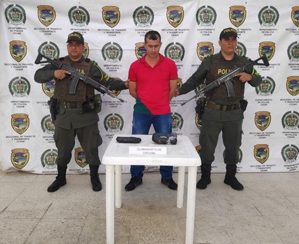 Por tráfico de cocaína capturado hombre en el sur del Cesar