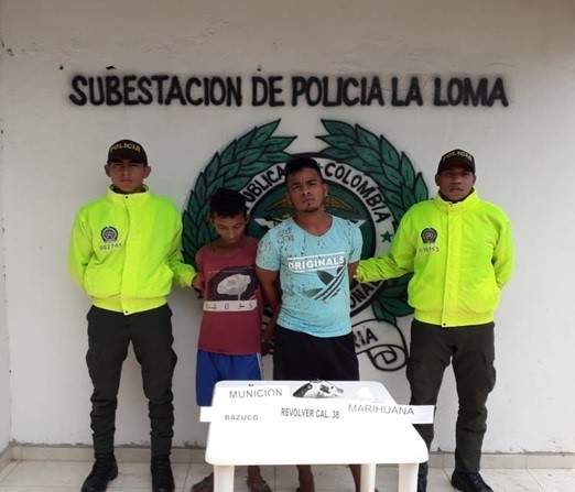 En allanamiento, Sijín incautó arma de fuego y estupefacientes en La Loma de Calenturas (El Paso)