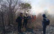 La sofocante labor de extinción de incendio forestal en zona rural de Valledupar