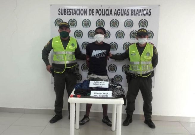 Detenido por hurto y lesiones personales en el corregimiento de Aguas Blancas