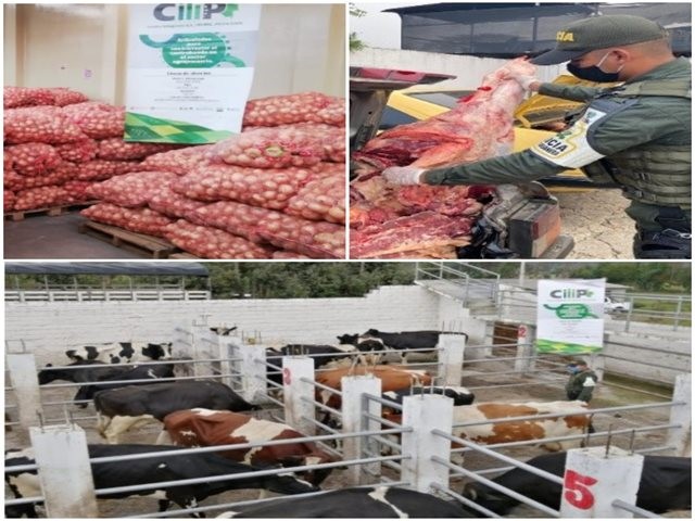 Autoridades incautaron más de $ 107 millones en productos agropecuarios en zonas de frontera