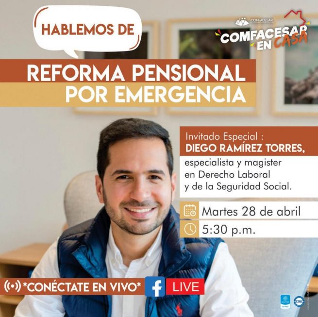 Reforma Pensional por Emergencia, charla virtual de Comfacesar