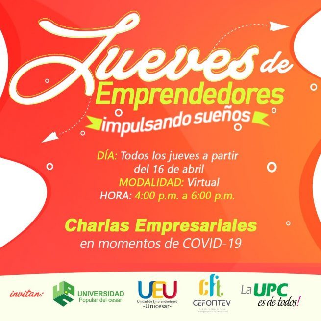 La UPC iniciará mañana de manera virtual el programa empresarial “Jueves de Emprendedores”