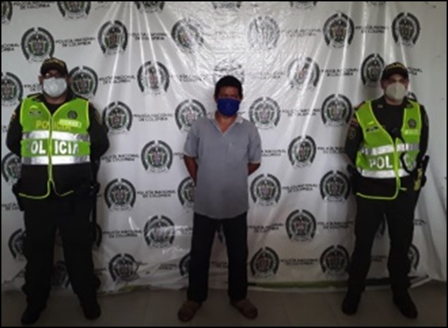 Capturado por los delitos de concierto para delinquir agravado, homicidio con persona protegida