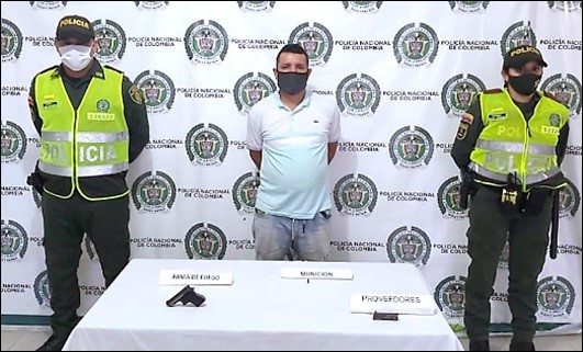 Capturado por porte ilegal de armas de fuego