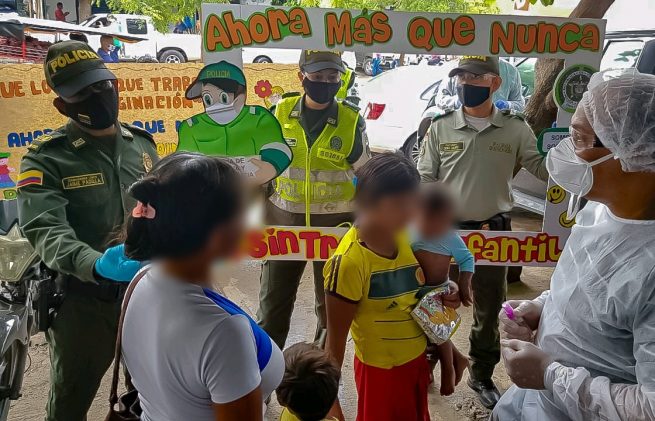 En el mercado de Valledupar, la Policía contrarresta el trabajo infantil