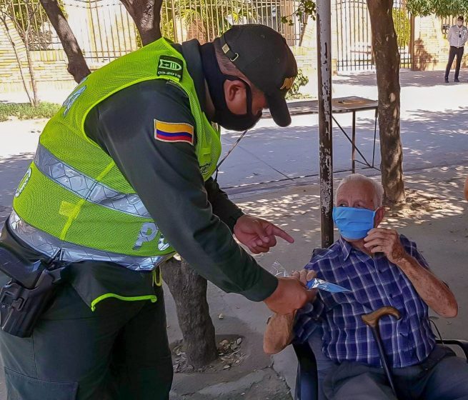 Brigada en el barrio Mareigua para evitar propagación del Covid-19