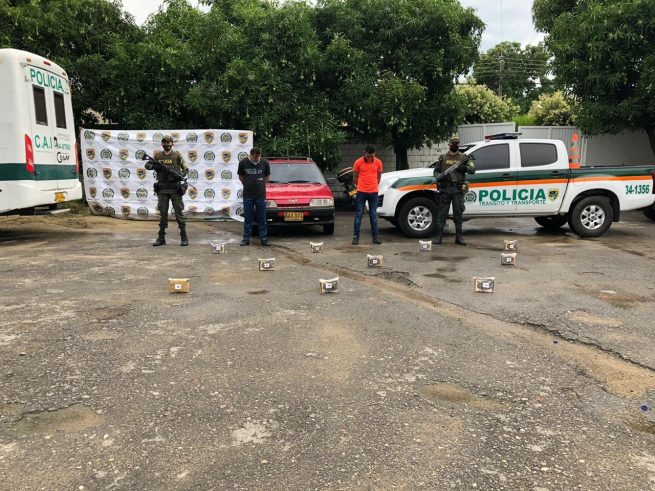 Capturados con 10 kilos de coca en el sur del cesar