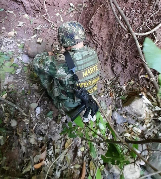 En zona rural de Villanueva La Guajira, neutralizan artefacto explosivo