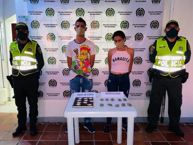 Capturados dos hombres y una mujer con coca, marihuana y bazuco