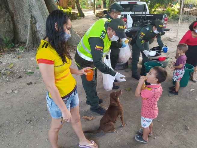 En Aguachica, Policía adelantó campaña de prevención y entregó ayudas