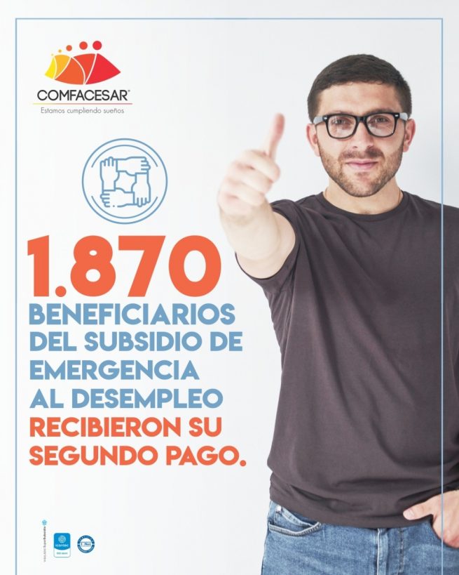 Más beneficiarios del subsidio al desempleo recibieron segundo pago