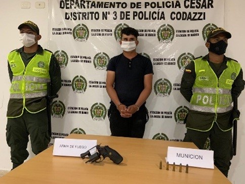 En el Cesar, 347 capturados por porte ilegal de armas en 2020