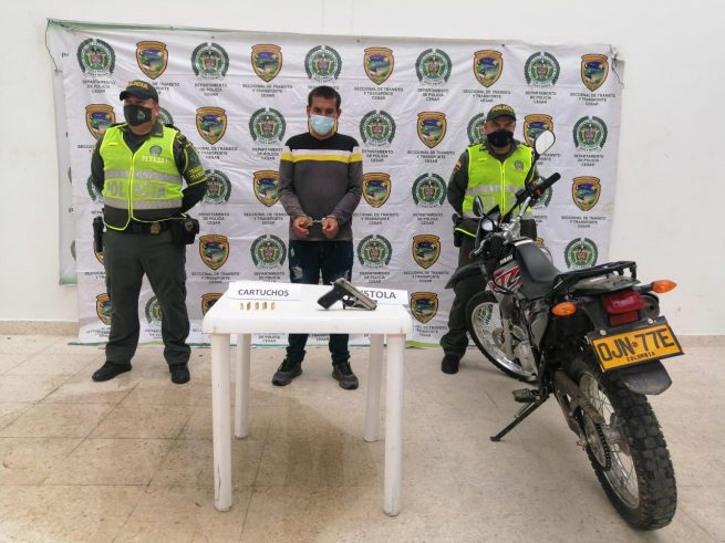 Capturado por hurto y porte ilegal de armas en el sur del cesar