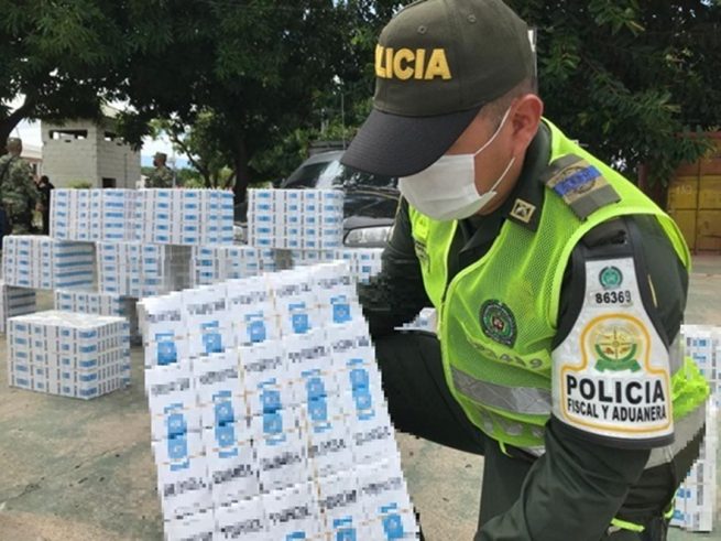 Más de 12 mil cajetillas de cigarrillos fueron incautadas por la Polfa
