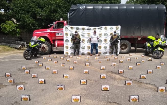 Capturado con setenta mil gramos de cocaína en el sur del Cesar
