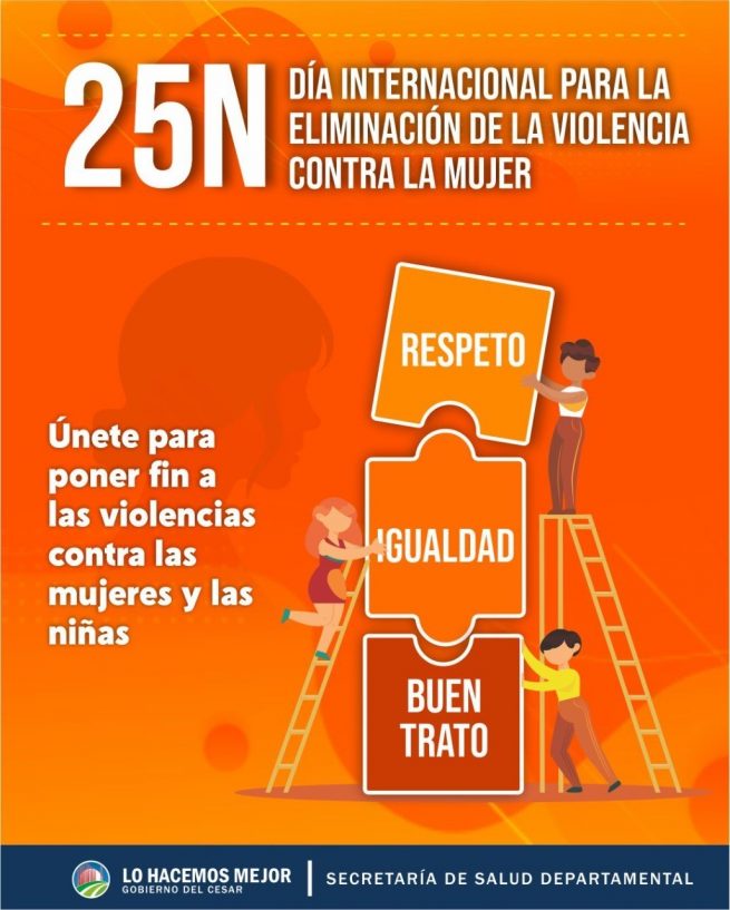 Gobierno del Cesar se une al Día Mundial de la No Violencia contra la Mujer