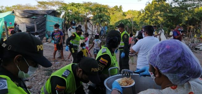Policía llegó con atención especial al sector de la margen derecha del río Guatapurí