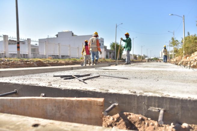 En un 50 % en construcción en la vía ‘La Trochita’ en Valledupar
