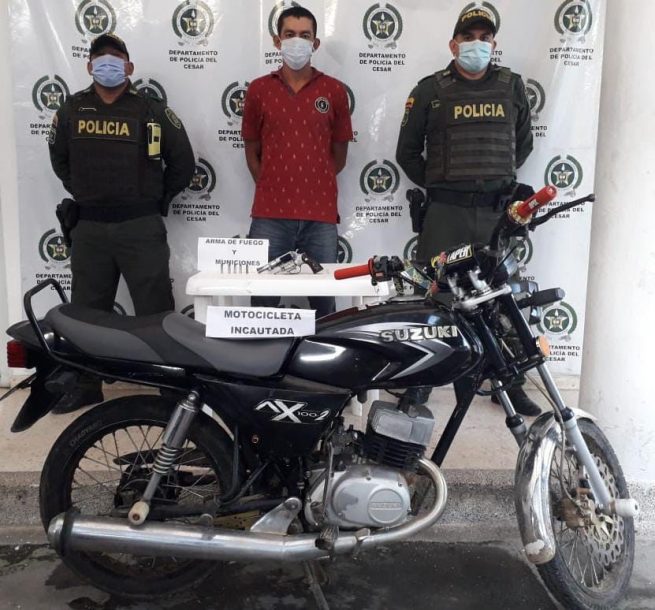 Cuando se movilizaba en moto armado, fue capturado en el sur del Cesar