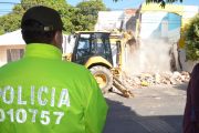Predio que era utilizado para la comercialización y consumo de estupefaciente fue demolido en Valledupar