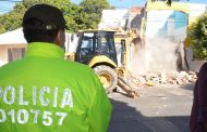 Predio que era utilizado para la comercialización y consumo de estupefaciente fue demolido en Valledupar