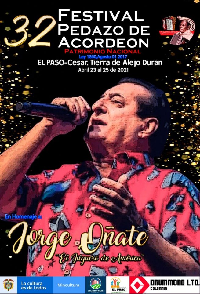 En homenaje a Jorge Oñate será el Festival Pedazo de Acordeón de El Paso