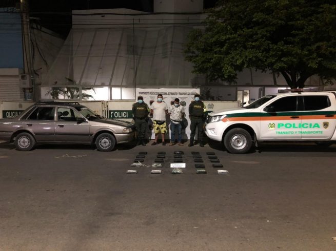 Con más de 28 mil dosis de cocaína capturadas dos personas en vías del Cesar