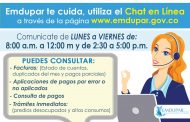 A través de chat en línea, Emdupar facilita la comunicación con sus usuarios