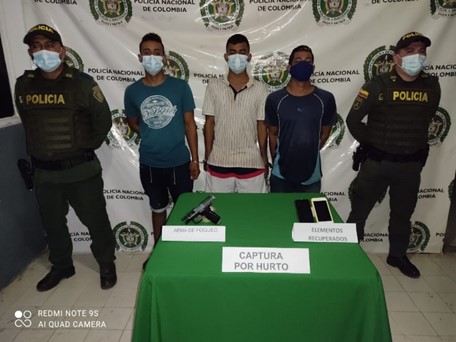 Tres de la banda “Los Mopri”, capturados en Agustín Codazzi, Cesar