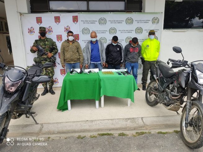 A la cárcel cuatro hombres por el delito de porte de armas de fuego en San Martín (Cesar)