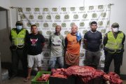 Capturadas cuatro personas en flagrancia transportando carne en un motocarro