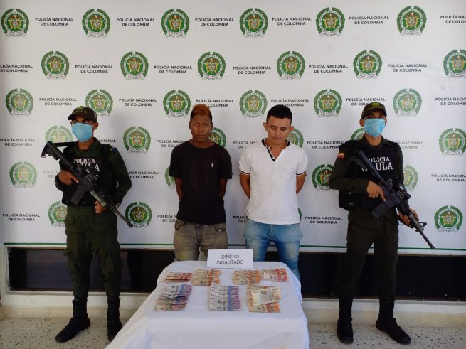 Capturados por el Gaula de la Policía por extorsión en Valledupar