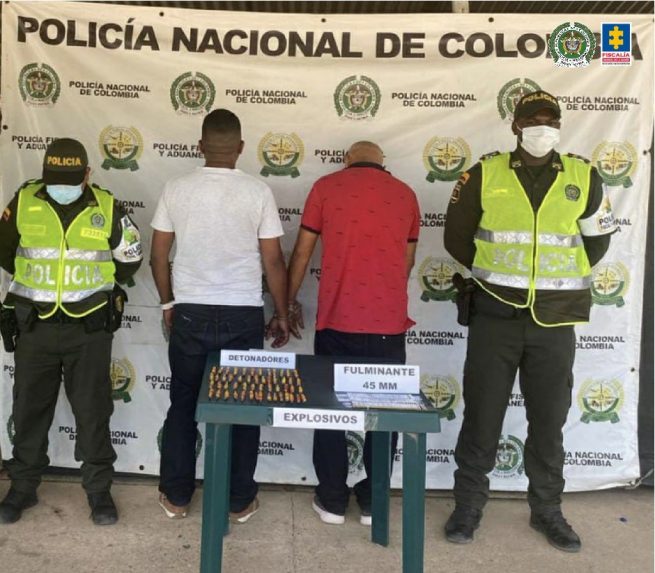 Envían a la cárcel a dos presuntos responsables de transportar detonadores explosivos por carreteras de La Guajira