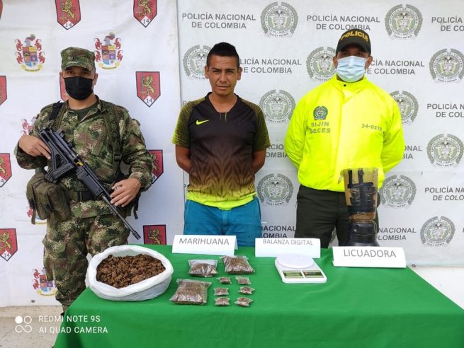 Cayó en el sur del Cesar con 338 gramos de marihuana