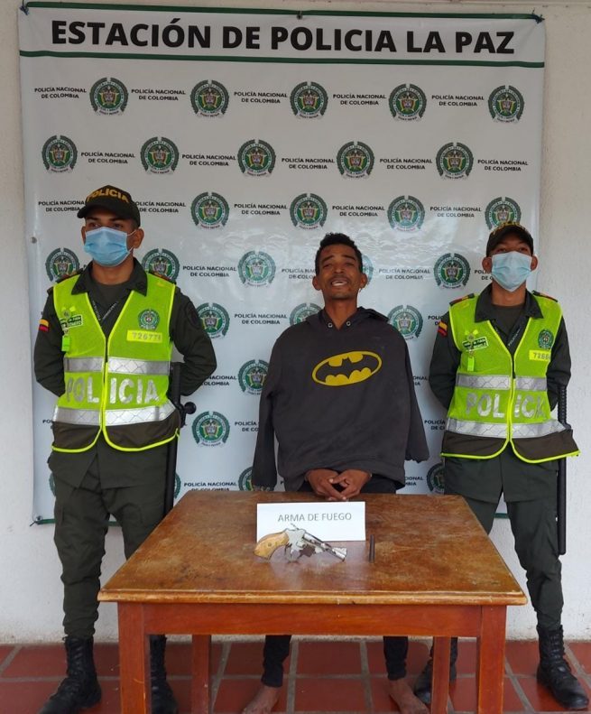 En La Paz, Cesar, capturada persona por porte ilegal de arma de fuego