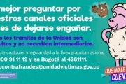 El llamado a las víctimas a ¡Que no se dejen echar cuentos! en época electoral