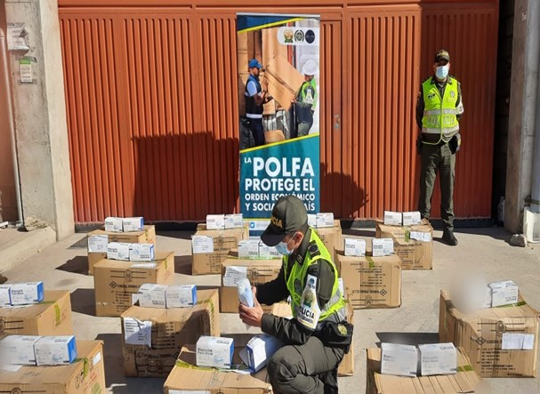 En el Cesar, la Polfa incautó 30 mil unidades de tapabocas