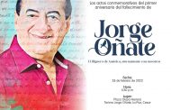 Listo homenaje para conmemorar primer aniversario del fallecimiento de Jorge Oñate