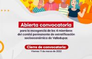 El 11 de marzo se cierra convocatoria para elegir representantes de la comunidad ante el Comité de Estratificación Municipal