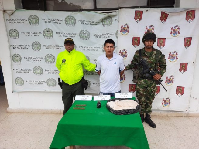 Capturado por porte de armas y tráfico de estupefacientes, tiene anotaciones por homicidio y acto sexual violento